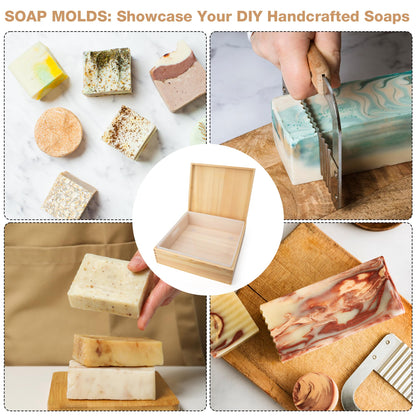 Homar Large Soap Molds- Square Silicone Soap Molds for Soap Making 8l 282oz 18lb DIY Handmade Soap Molds Making Kit