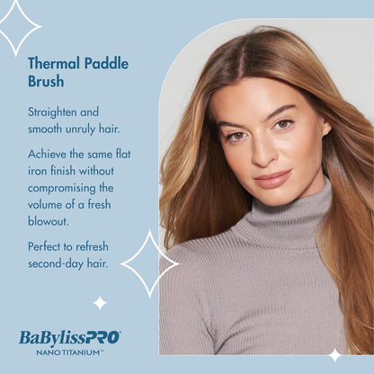 BaBylissPRO BaBylissPRO Nano Titanium Thermal Paddle Brush, Hair Styling Tools & Appliances, BNTPB1UC