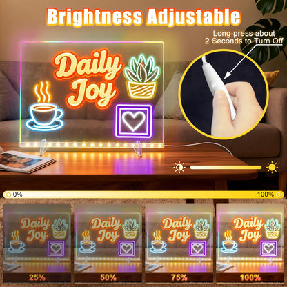 Led Note Board with Colors,16''Drawing Tablet,6 Modes & 8 Colors Light Up Drawing Board,Kids Toy with 13 Light Effects,Birthday Holiday Day Gifts for Girls & Boys Age 3+,Tracing Book（White）
