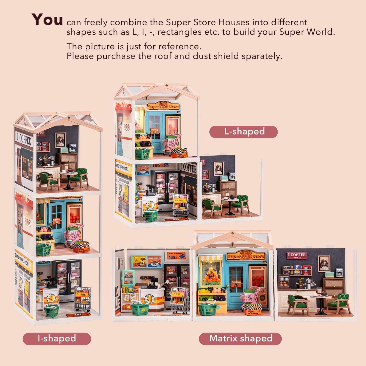 Rolife LED Building Blocks for Adults,1:24 Toy Building Sets,Model Building Kits,DIY Miniature Dollhouse Kits for Adults,Hobbies for Women Men (1.Golden Wheat Bakery)