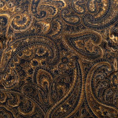 Pretty Brown Beige and Black Floral Paisley Decorative Throw Pillow Cover, 20X20 Inch Polyester Cushion Case