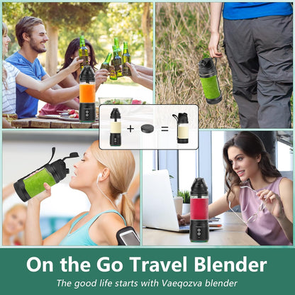 Portable Blender for Shakes and Smoothies, 24oz USB Rechargeable Type-C Personal Blender, Black