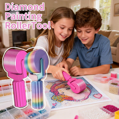Upgraded Diamond Painting Roller Tool & Straightener, Detachable Diamond Art Roller for Smooth Pressing, 5D Gem Art Accessories and Crafting Supplies for Canvas Flattening, Dazzling