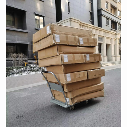Heavy Duty Platform Truck Cart, Flatbed Cart Folding Hand Trucks, 2200lbs, with 6" Swivel Casters, for Loading and Storage Garage Warehouse Moving Truck