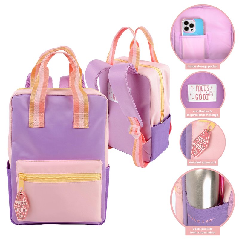 Fashion Angels Style.Lab Backpack for Kids, Mini Travel Bookbag with Cute & Stylish Retro Design, Ideal for Girls & Boys in School
