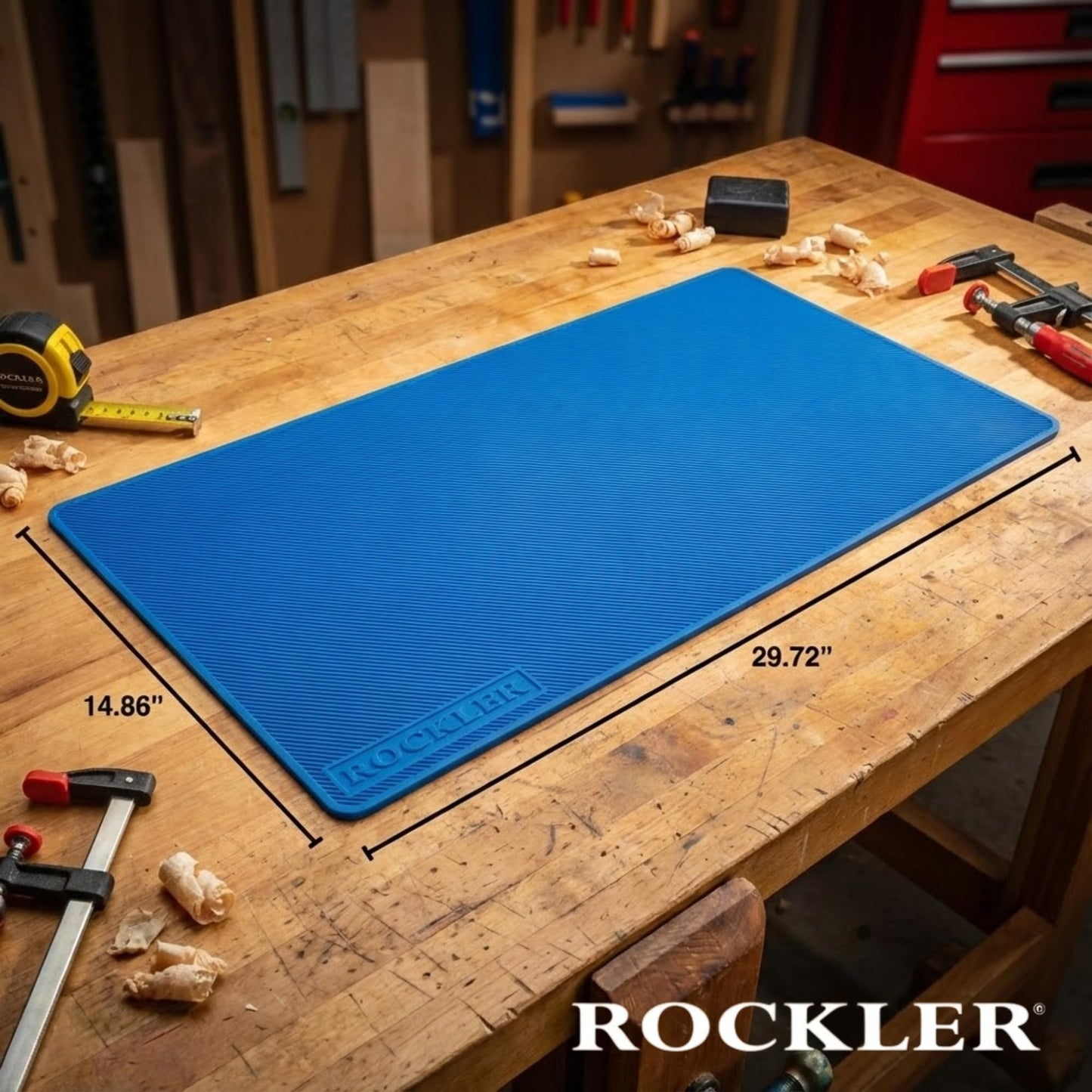 Rockler Silicone Glue Mat (15"x30") - Heat Resistant Mat for Projects, Garage, Shop, Dining Room Table – Easy to Clean Silicone Mats for Crafts – Rolls up for Easy Storage Silicone Project Mat