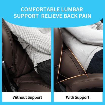 1 Pack Lumbar Support Pillow for Car Seat and Office Chair, Gaming Chair, Ergonomic Memory Foam Back Cushion Lower Back