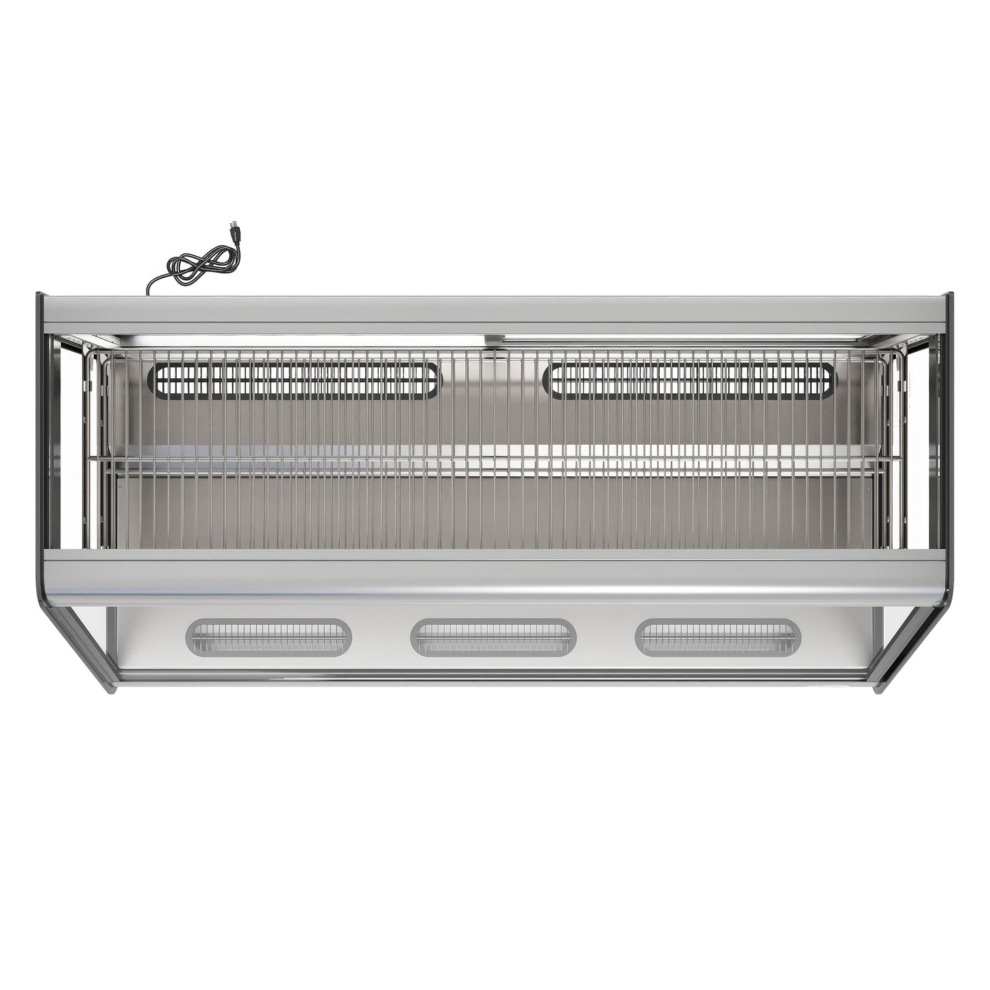 KoolMore 48 in. Refrigerated Bakery Display Case with Clear Glass Front, Sliding Rear Doors, LED Lighting, Adjustable Temperature, and Dual Shelving in Stainless-Steel, 7 cu. ft. (CDC-7C-SS)