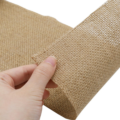 LaRibbons 6 Inch Burlap Wide Fabric Craft Ribbon, 10 Yard, Natural Brown Ribbon for Bow Crafting,Wreath-Making, Tree Decoration
