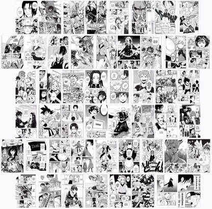 WOONKIT Anime Posters Pack - 50PCS 4X6 INCH MHA Anime Wall Collage Kit for Bedroom and Dorm Decor