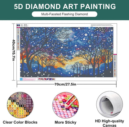 Zythron Large Diamond Art, Diamond Art Kits for Adults Beginner, Landscape Large Diamond Painting 5D DIY Full Round Gem Crystal Art Paint by Diamond, Home Wall Decor 27.5 X 15.7 inch