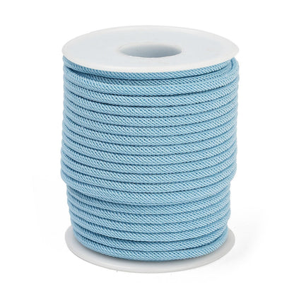 LiQunSweet 21.87 Yards(20m) LightSky 3mm Nylon Twisted Cords Decorative Twisted Twine Cord Rope String Thread for Sewing DIY Drawstring Crafting Jewelry Bracelet Making