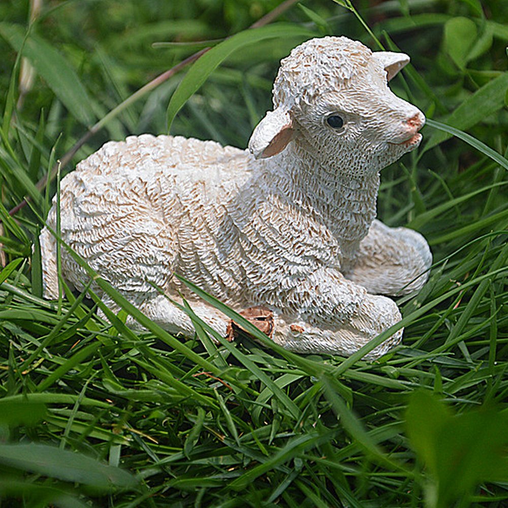 TATEELY 2 Pcs Sheep Panda Fairy Garden Kits Figurines for Miniatures Ornaments Fairies Gardens House Terrarium Kit Dollhouse Supplies DIY Outdoor Decorations Moss Micro Landscaping Decor
