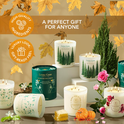 Toasty Pumpkin Brulee - Sweet Pumpkin & Vanilla with Earthy Nutmeg & Cardamom - Perfect Cozy for Fall - Pure Beeswax Candles - 90+ Hours Long Burning - Non-Toxic for Autumn Home Decor - 15 OZ