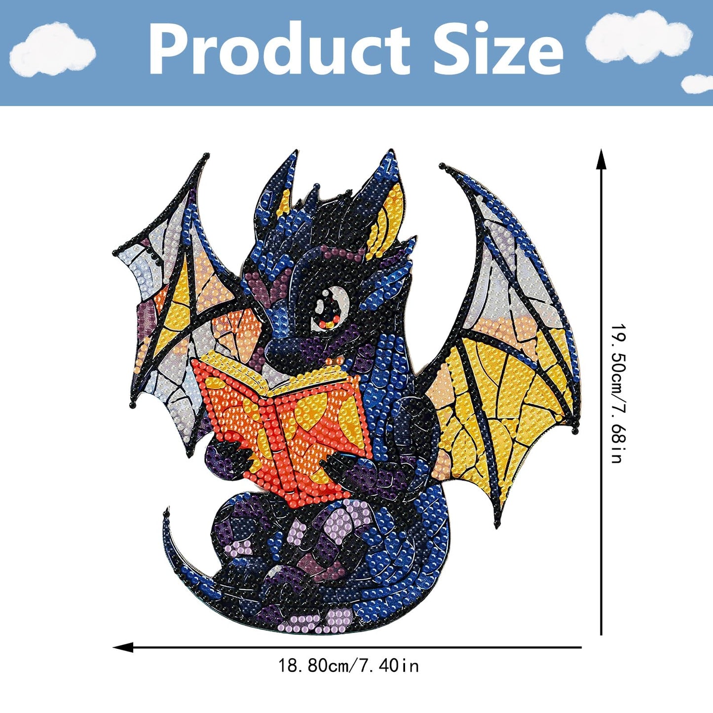 Dragon Hanging Diamond Art Kits for Adults, Dragon Diamond Art Suncatchers, 5D Gem Art, Sun Catchers Indoor Window Acrylic DIY Crafts for Gift Home Decor