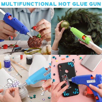 Zhengmy 6 Pieces Mini Hot Glue Gun Crafts Hot Melt Guns Fast Preheating and Easy Squeeze Trigger for School DIY Arts Class Projects Office Home Quick Repairs (Multicolored)