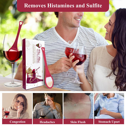 Clerona Wine Filters, the Wine Purifier, Sulfite and Histamines Remover - Naturally Eliminate Allergies & Sensitivities (Pack of 4)