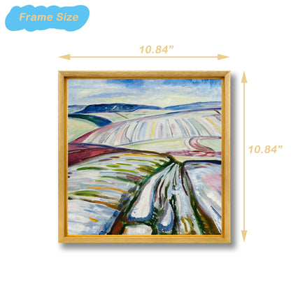 VAREIHNAZ Canvas Floater Frames for 10"x10"Canvas Paintings,Square Canvas Frame,Floating Frames for Canvas with 0.6"~0.9" Deep for Wall Decor Oil Painting (Gold)