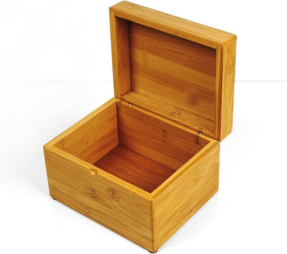 RSVP International Bamboo Collection Reusable Recipe Box, 7x5.6x4.5, Biodegradable