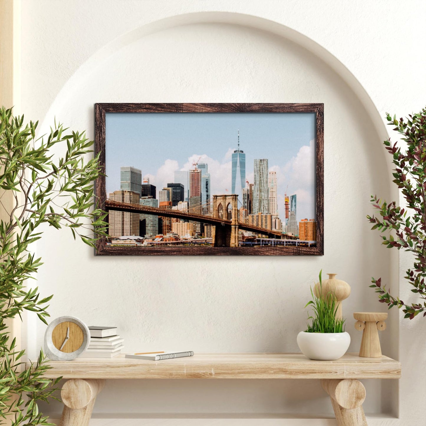 BESCRCL 20x30 Picture Frame Brown, Poster Frames Wall Hanging, Display Pictures 20 x 30 without Mat, 1 Pack
