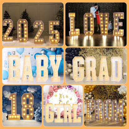 GGPL 4ft Marquee for Letters A, Marry Me Light up Letters, Large Light up Letters, Multifunctional Large Marquee for Letters 4 Feet Tall for Party Decorations, Letter Balloons (Letters A)