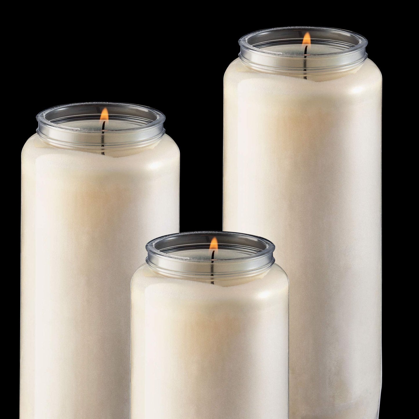 Rambue 9 Day Prayer Candles, 9 Pack - 7” White Memorial Candle for Shiva, Religious Ceremony, Party, Emergency Candles - Long Burning Vegetable Wax in Plastic Jars