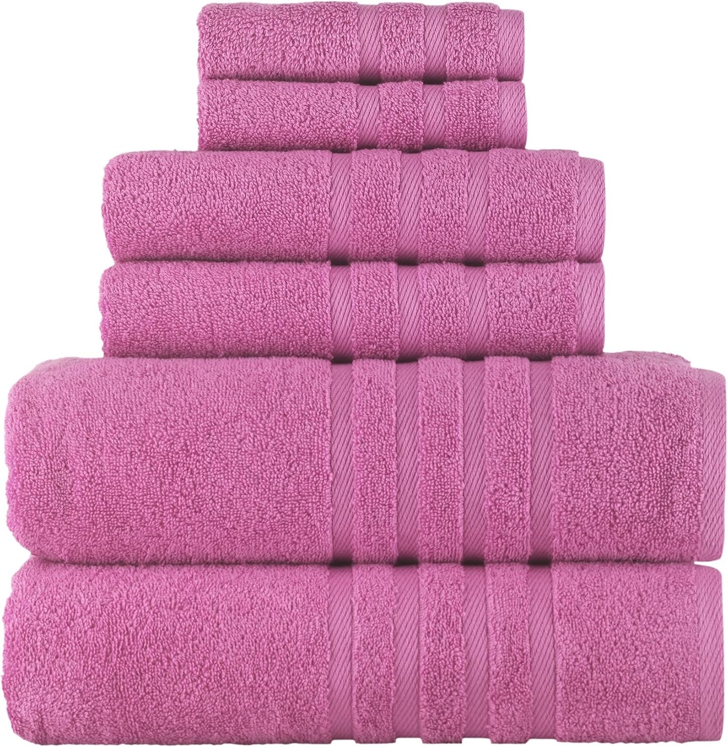 Rosyn Home 6 Set 2 2 2 100% Hotel and Spa Quality Piece Bath Towel Bath Towel Hand Towel Washcloth Soft Turkish Cotton