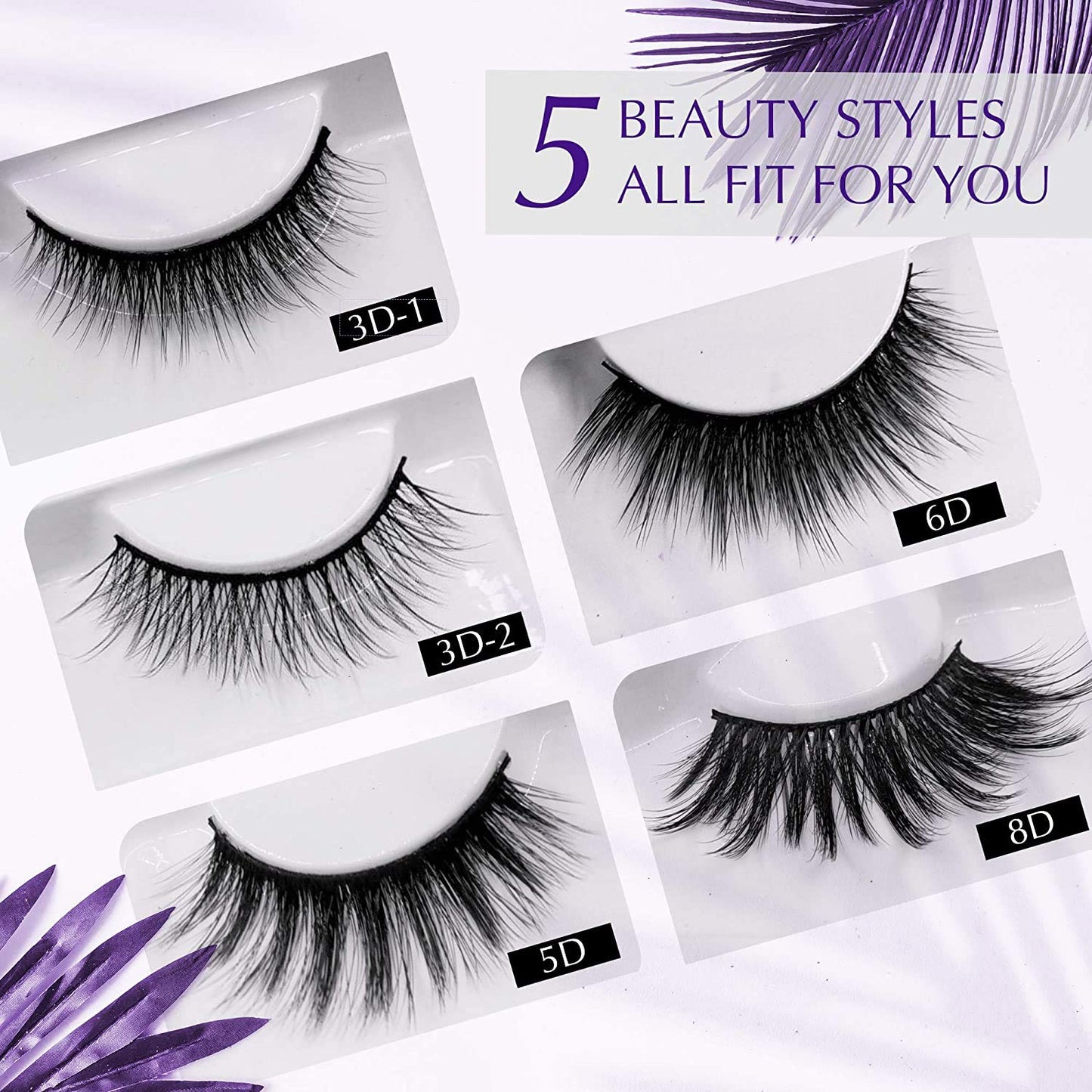Magnetic Eyelashes with Applicator: 5 Pairs Reusable Natural & Glam Lashes, Lightweight Magnetic Liner, Beginner-Friendly, No Glue Needed, Waterproof & Cruelty-Free