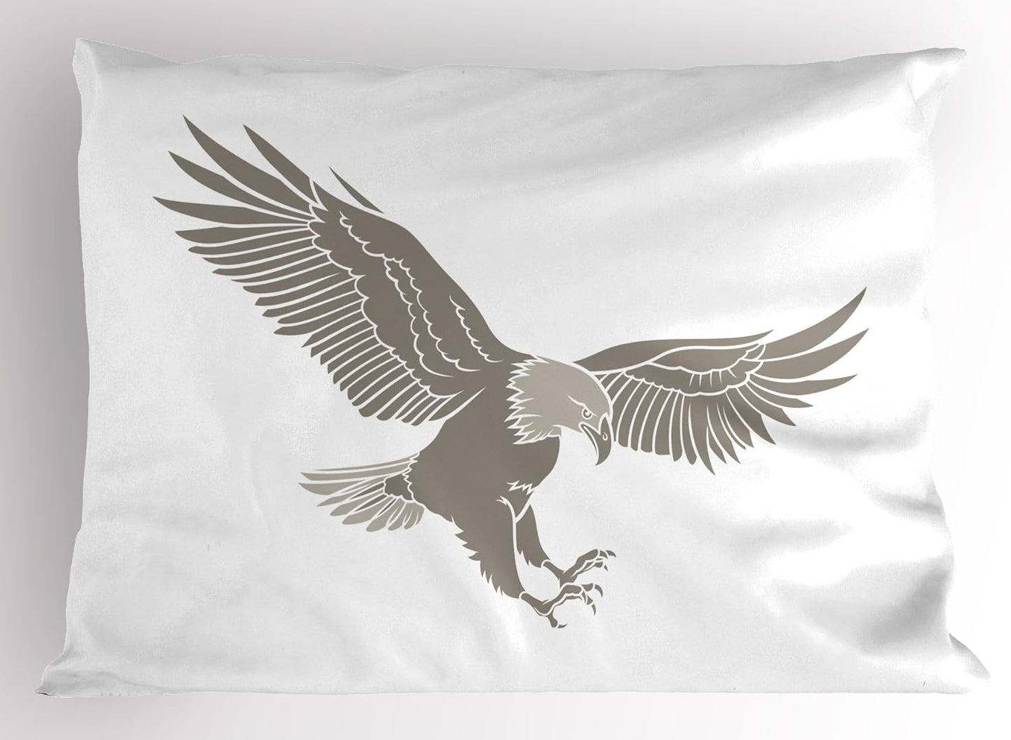 Lunarable Eagle Pillow Sham, 36" X 20", Pale Grey - Decorative Standard King Size Printed Pillowcase of USA National