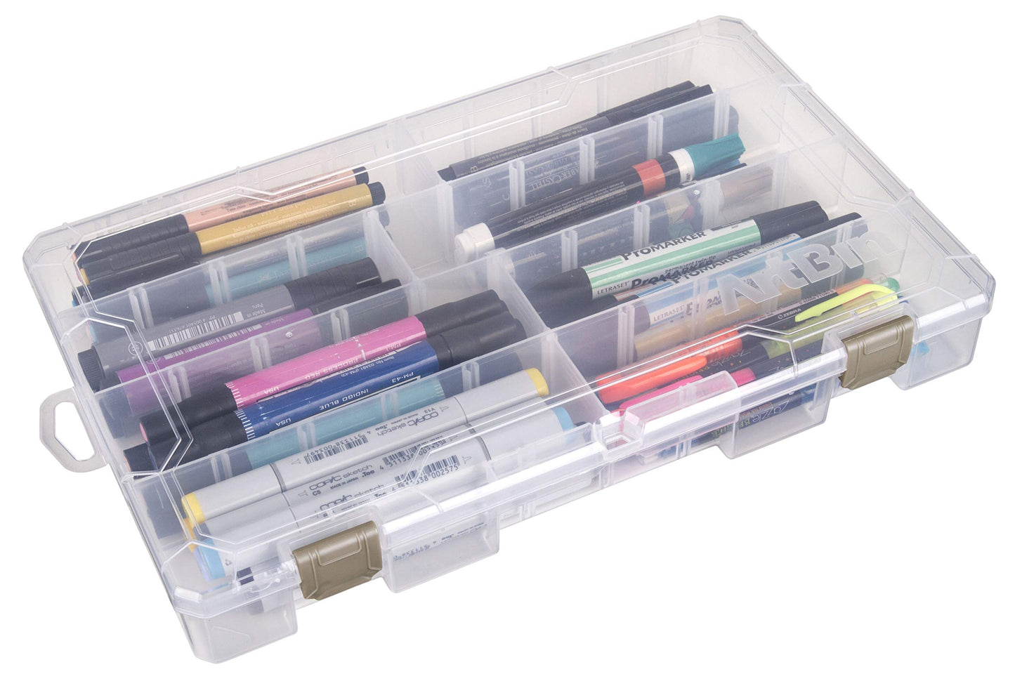 ArtBin Large Solutions Box Clear Art & Craft Organizer with Dividers - Plastic Storage Case for Convenient and Versatile Storage - Ideal for Various Craft Supplies
