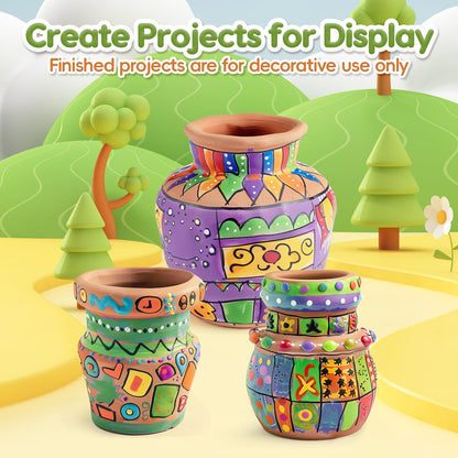 Skirfy Pottery Wheel for Kids-Complete Pottery Painting Kit Arts and Crafts for Kids Ages 8-12 with DIY Clay Art Supplies for Girls Boys Toys Birthday Christmas Gifts for 6 7 8 9 10 11 12