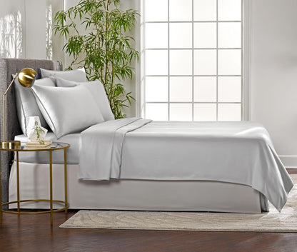 Pure Bamboo Twin Sheets - Luxuriously Soft 100% Organic Viscose Bed Sheet Set | Silver Pearl Color