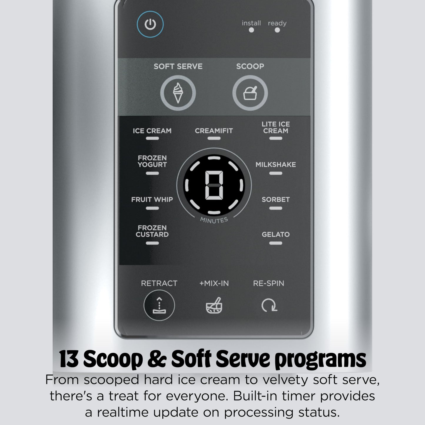 Ninja CREAMi Scoop & Swirl Ice Cream Maker, Soft Serve Desserts, Sorbet, Milkshakes, Frozen Yogurt and More, 13-in-1 Programs, Includes Handle and Two 16 oz 2-in-1 Pints, NC701