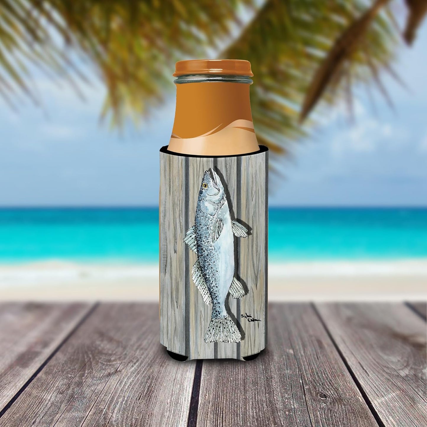 Fish Trout Ultra Beverage Insulators for Slim Cans