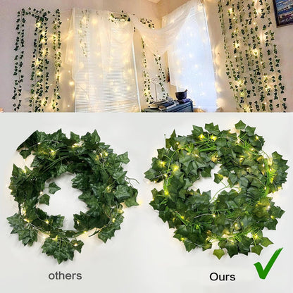 12 Pack 86 100 RECUTMS Ivy Fake Vines for Room Decor FT Artificial Plant with LED String Light Bedroom Aesthetic