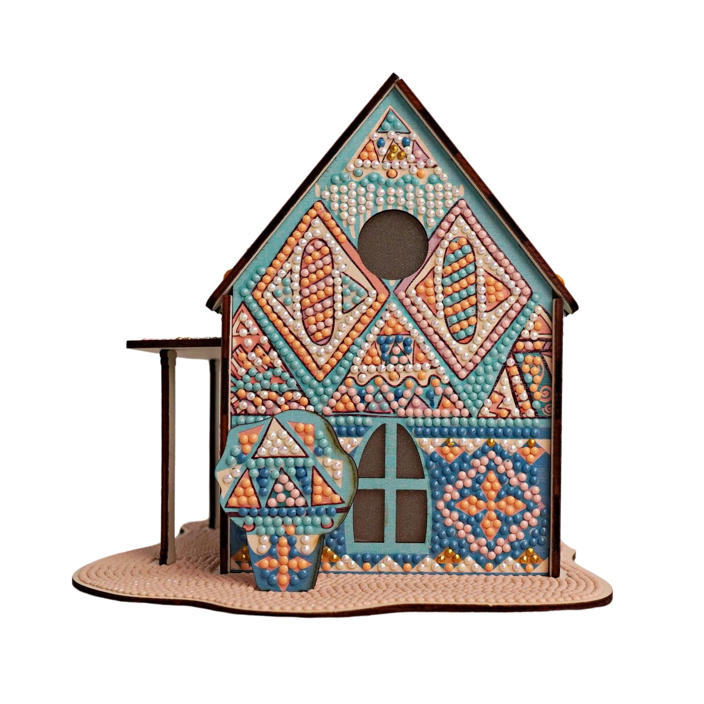 Party Ready 3D Diamond Painting Kit - Mandala Cabin Tapestry DIY Craft Set, Premium Full Drill Diamond Art Kit for Home Decor