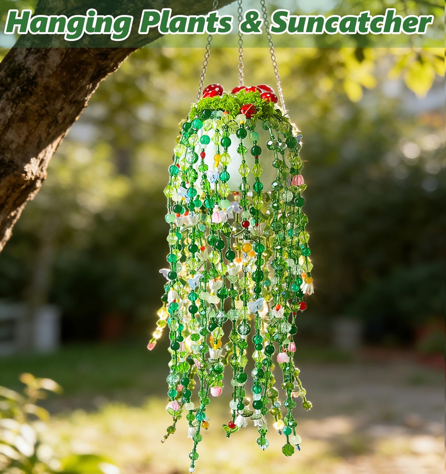 Forever Plant Kit Green Beads for Plant Making,Leaf Flower Beads for Beaded Plants with Plant Pot, Green Beads for Jewelry Making DIY Crafts Kit Plants Lover Gifts