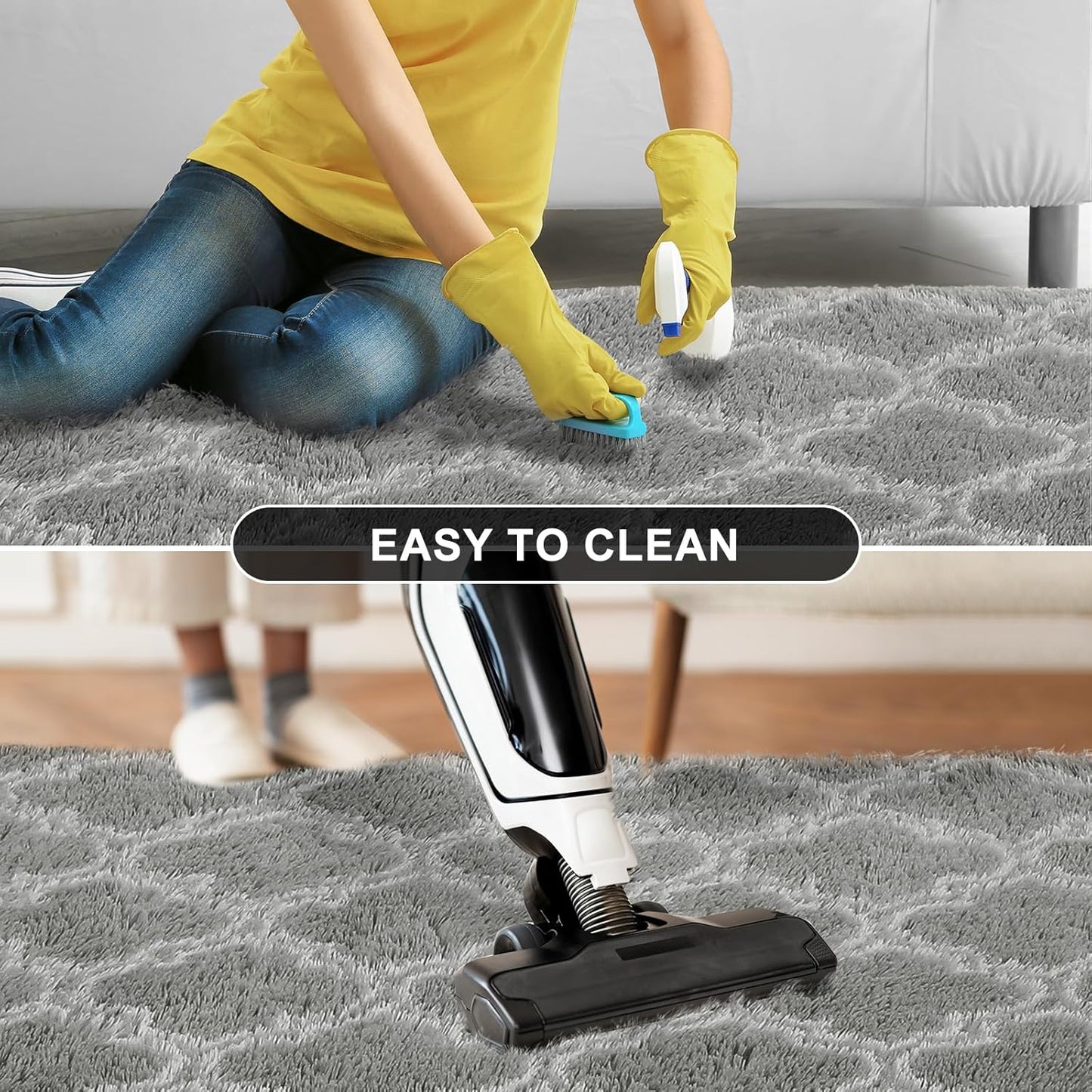 Shag Area Rug 5x7 Feet, Extra Soft High Pile Indoor Carpet for Living Room, Bedroom, Kids Room Decor