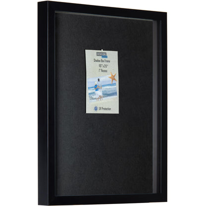 Caesar Home Shadow Box Display Frame with 2 Backgrounds and UV Protection, Multiple Sizes (16x20)