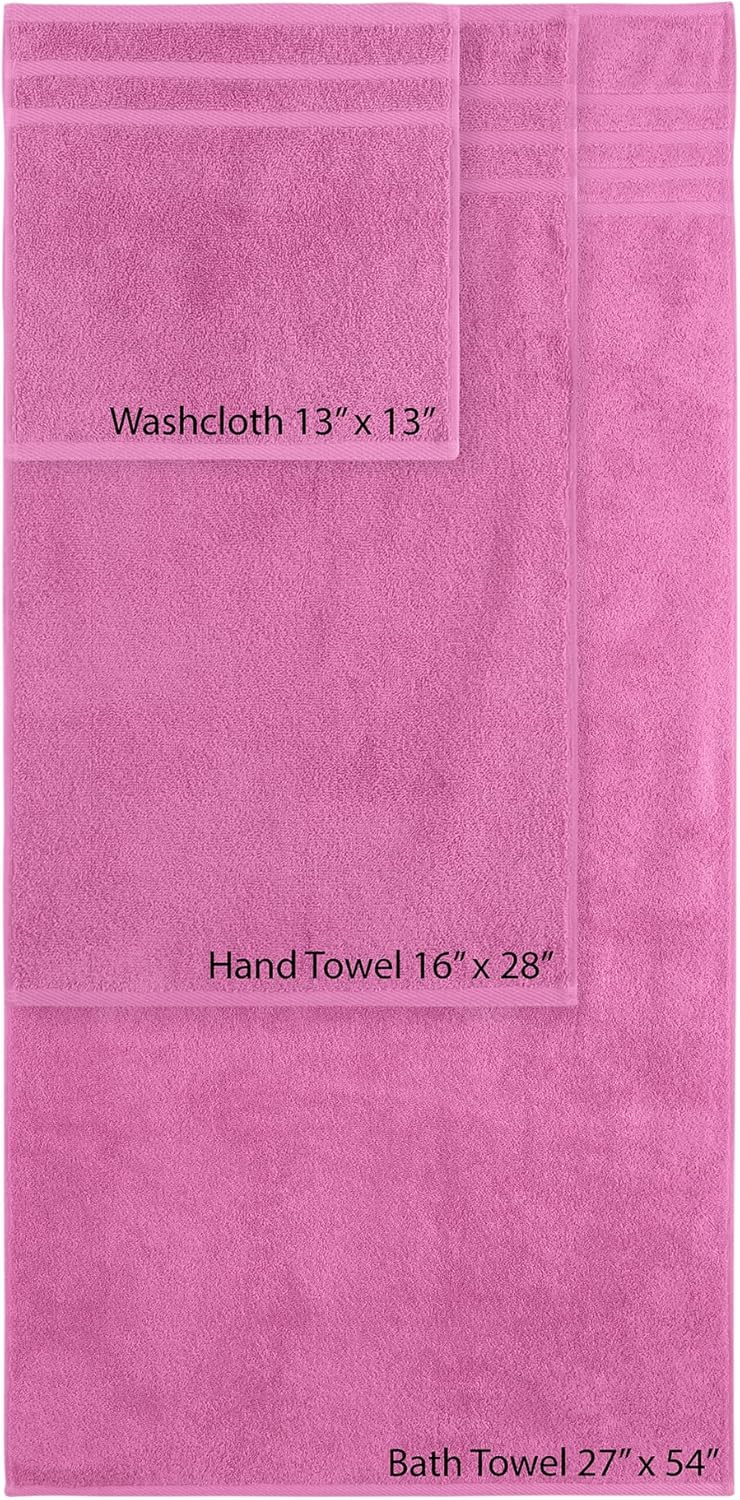 Rosyn Home 6 Set 2 2 2 100% Hotel and Spa Quality Piece Bath Towel Bath Towel Hand Towel Washcloth Soft Turkish Cotton
