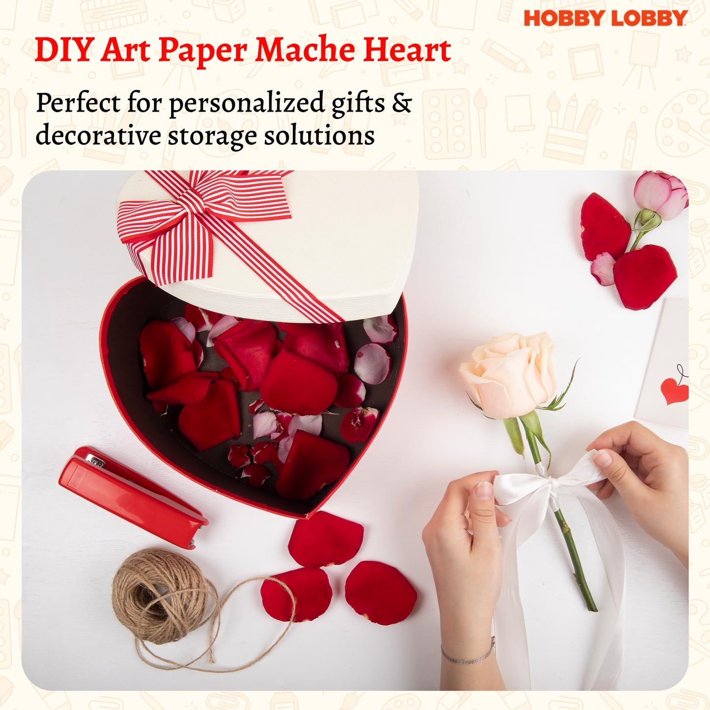 Heart Paper Mache Boxes with Lids (Set of 3) - Brown Kraft Paper Nesting Gift Boxes - Crafting Paper Mache Heart Box with Lid for Custom Decoration - Durable Paper Mache Box for Versatile Storage