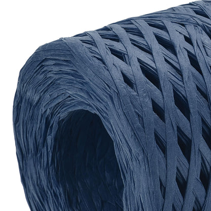 uxcell Raffia Paper Craft Ribbon, 1/4 Inch 218 Yards Raffia Twine String Packing Paper Twine for Christmas Wrapping DIY Craft, Navy Blue