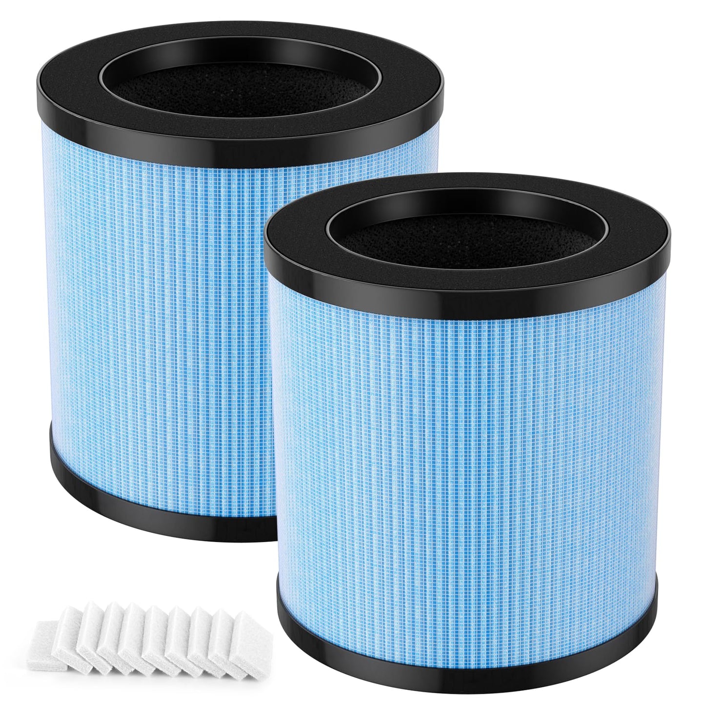 OFFICIAL MJ002H Replacement Filter for POMORON MJ002H/MGK21J02 Air Puri-fier, Compared to Part #MJ002H-RF, 2 Pack with Extra 10-Pieces Aroma pad