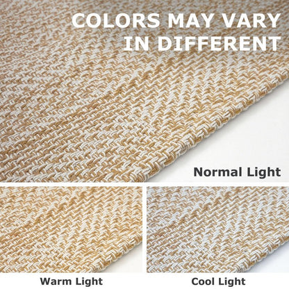 IOHOUZE Washable Runner Rug 2x6 Non Slip Runners for Hallways Entryway Runner Indoor, Kitchen Rugs Woven Cotton Floor Carpet for Kitchen Hall Entrance Bedroom, Warm Beige/Orange/Apricot
