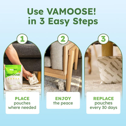 BugMD Vamoose Rodent Repellent Pouches (1 Pack, 4 Pouches) Plant-Powered Rat Repellent, Mouse Deterrent, Indoor & Outdoor Mice Repellent, Best Mouse Repellent, Natural Rat & Mouse Repellent