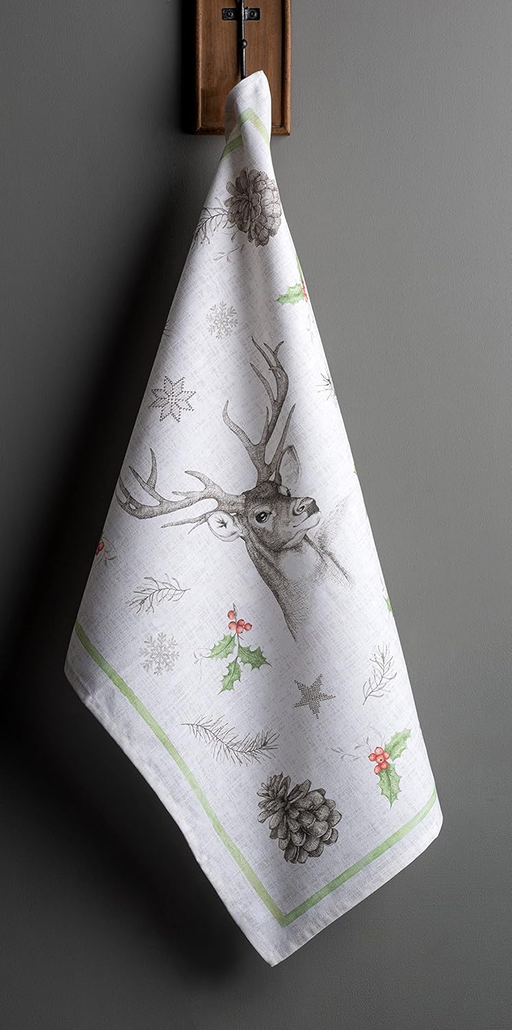 Maison d' Hermine Kitchen Towel, 100% Cotton Quick Dry Cleaning Dishtowel, Set of 3 for Gifts, Dining, Home