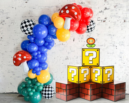 Seozio 6PCS Big Question Brick Party Boxes, Question Brick Boxes and 6 Set Centerpieces for Kids Boys Girls Birthday Party Decorations,Christmas Halloween Classroom Supplies Favors.(11.8 x 11.8 Inch)