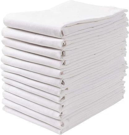 18 Pack, 28x28 Flour Sack Towels for Kitchen, - Lint-Free White Flour Sack Dish Towels, Super-Absorbent Cotton Tea