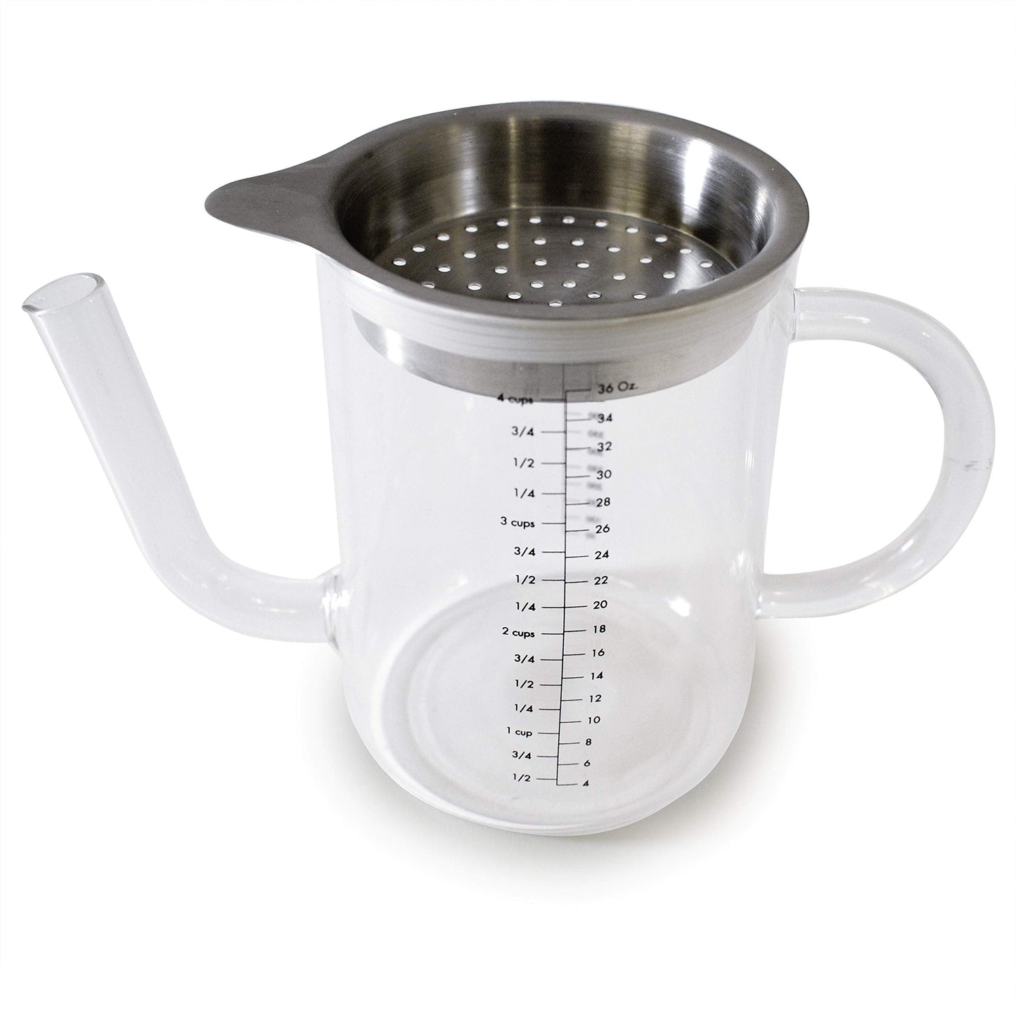 Norpro Glass Gravy Separator with Strainer