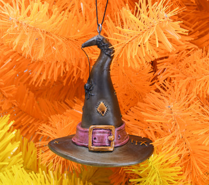 Tree Buddees Witch Hat with Spider Halloween Ornament